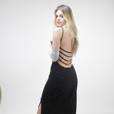 Sparks Fly Open-Back Gown