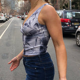 Icy Floral Surplice Tank