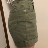 Army Green Denim Shorts