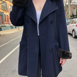 Midnight Blue Pea Coat