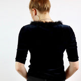 Black Velvet Quarter-Sleeve