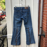 Suede Lace Detail Jeans