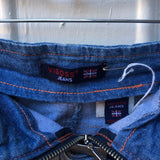 Belted Denim Miniskirt