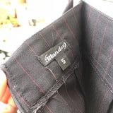 Pinstripe Pleated Miniskirt