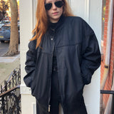 Oversized Black Bomber Jacket
