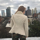 BEBE Open Front Faux Jacket