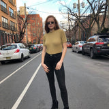 Golden Girl Mock Neck Sweater