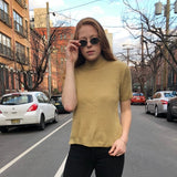 Golden Girl Mock Neck Sweater