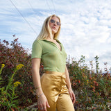 Lime Green Collared Shirt