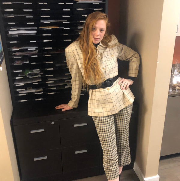 Window Pane Plaid Blazer