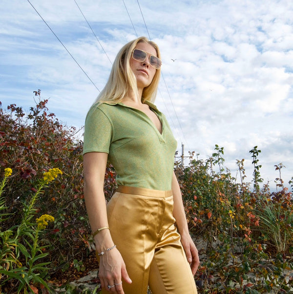 Gold Silk Trousers