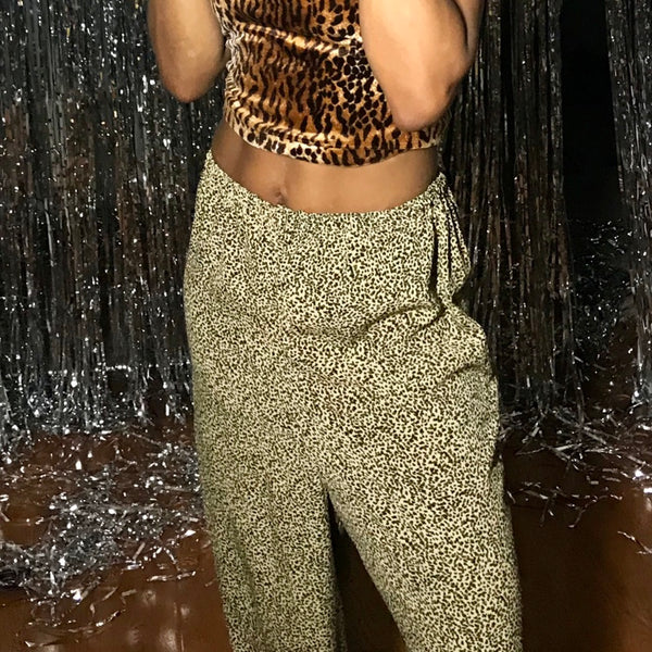 Cheetah Print Flowy Pants