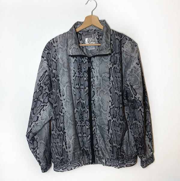 Snakeskin Zip Windbreaker