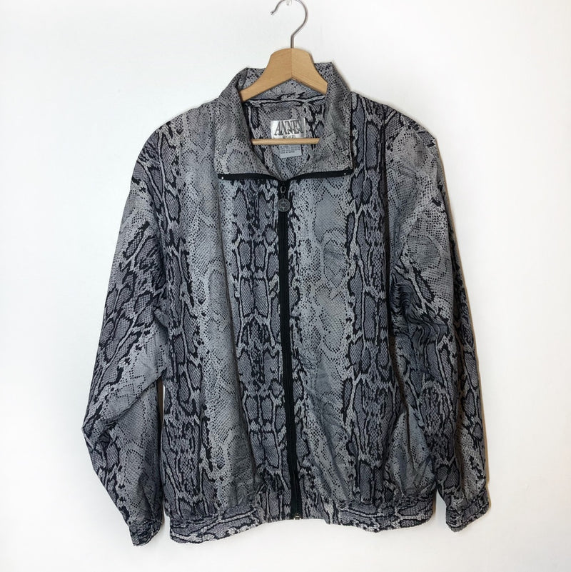 Snakeskin Zip Windbreaker