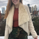 BEBE Open Front Faux Jacket
