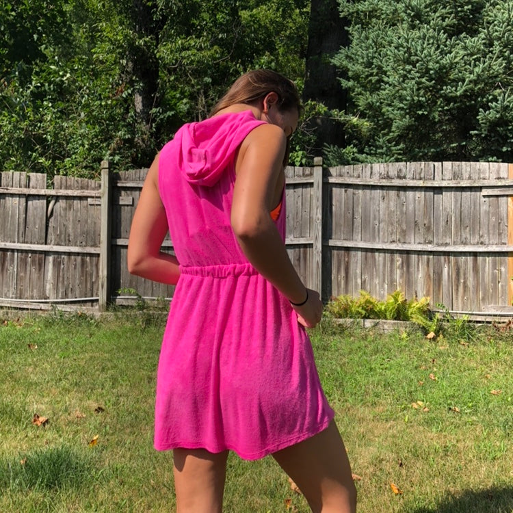 Hot Pink Towel Dress