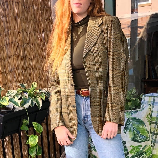 Marigold Plaid Blazer