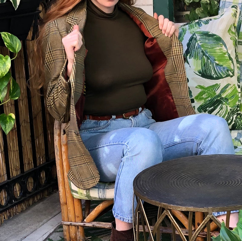 Marigold Plaid Blazer