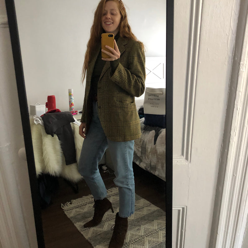 Marigold Plaid Blazer