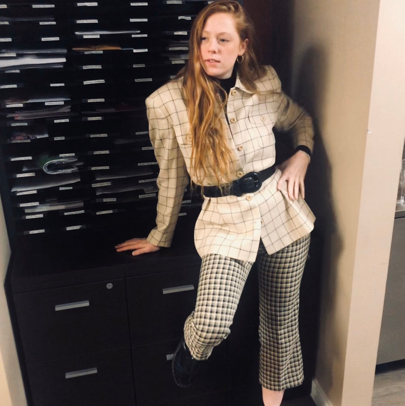 Window Pane Plaid Blazer